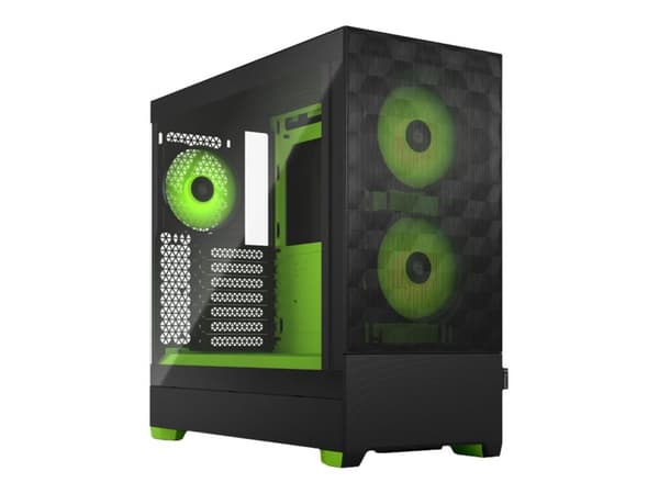 Fractal Design Pop Air RGB - Tower - ATX - sidepanel med vindu (herdet glass) - ingen strømforsyning (ATX) - grønn, blank, tonet - USB/lyd - for Frac