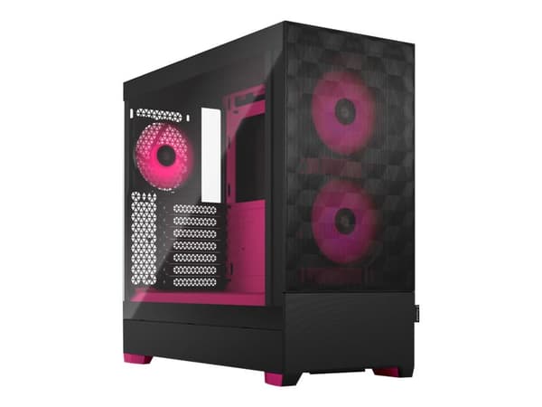 Fractal Design Pop Air RGB - Tower - ATX - sidepanel med vindu (herdet glass) - ingen strømforsyning (ATX) - magenta, tonet, blank - USB/lyd - for Fr Sort, Fiolblå