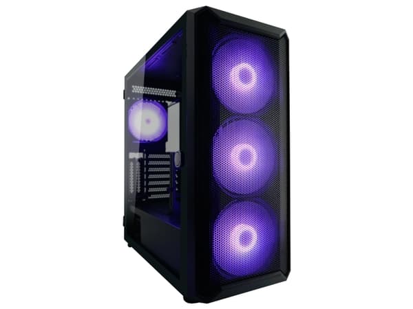 LC Power Gaming 804B - Obsession_X - Mid tower - ATX - genomskinlig sidopanel (härdat glas) - ingen strömförsörjning - svart - USB/ljud