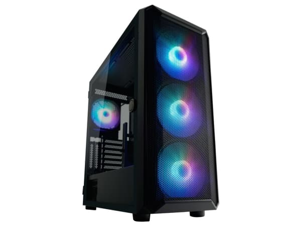 LC Power Gaming 804B - Obsession_X - Mid tower - ATX - genomskinlig sidopanel (härdat glas) - ingen strömförsörjning - svart - USB/ljud