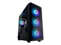 Miniatyrbild 1 av 5: LC Power Gaming 804B - Obsession_X - Mid tower - ATX - genomskinlig sidopanel (härdat glas) - ingen strömförsörjning - svart - USB/ljud