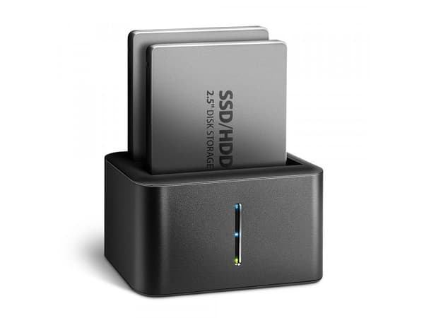Axagon ADSA-D25 Dockningsstation för lagringsenhet USB 3.2 Gen 1 (3.1 Gen 1) Typ micro-B Svart (ADSA-D25)
