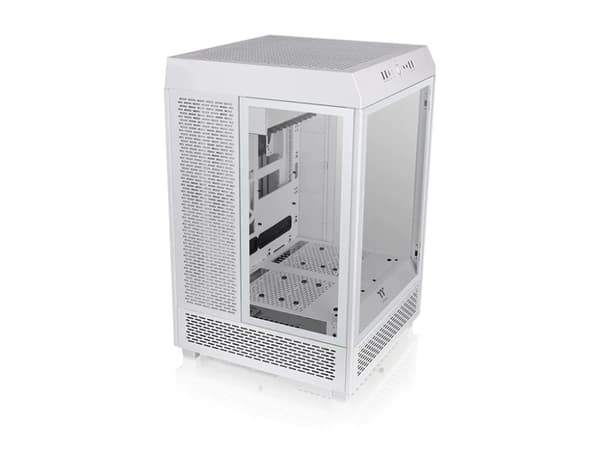 Thermaltake The Tower 500 Snow - Mid tower - utökad ATX - genomskinlig sidopanel (härdat glas) - ingen strömförsörjning (PS/2) - vit - USB/ljud