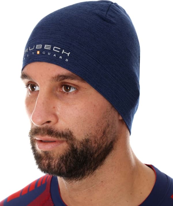 Brubeck HM10180 Unisex mössa i två lager ull marinblå S/M