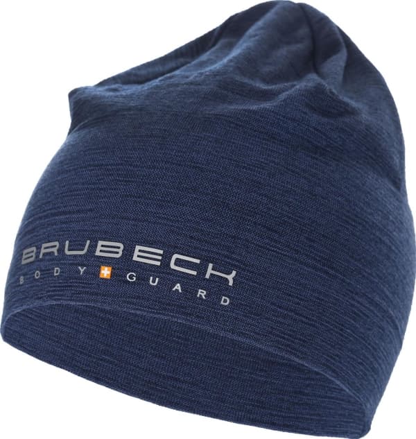 Brubeck HM10180 Unisex mössa i två lager ull marinblå S/M