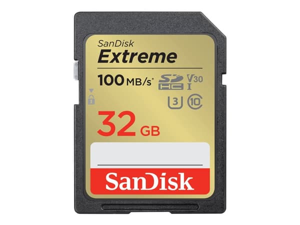 SanDisk Extreme - Flashminnekort - 32 GB - Video Class V30 / UHS-I U3 / Class10 - SDHC UHS-I