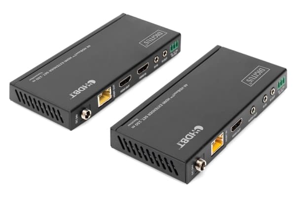 DIGITUS DS-55508 - Sender og mottaker - video/lyd/infrarød/seriell-utvider - HDMI, HDBaseT - over CAT 5e/6/7/8 - opp til 150 m
