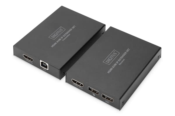 DIGITUS DS-55507 - Sender og mottaker - video/lyd/infrarød-utvider - HDMI - over CAT 5e/6/6a/7 - opp til 150 m