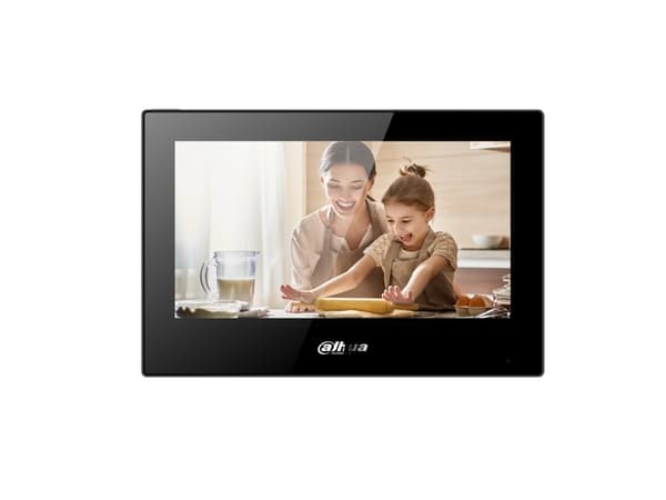 Dahua Pro Series - IP intercom station monitor - innendørs - trådløs, kablet - 802.11b/g/n - 10/100 Ethernet - svart