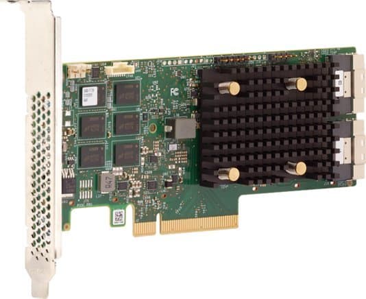 Broadcom MegaRAID MR416i-p - Styreenhed til lagring (RAID) - 16 kanaler - SATA 6Gb/s / SAS 12Gb/s / PCIe 4.0 (NVMe) - RAID 0, 1, 5, 6, 10, 50, 60 - P