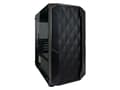 Miniatyrbild 3 av 5: LC Power Gaming 712MB - Polynom_X - Tower - micro ATX - genomskinlig sidopanel (härdat glas) - ingen strömförsörjning - svart - USB/ljud