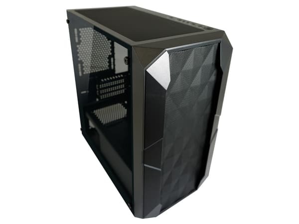 LC Power Gaming 712MB - Polynom_X - Tower - micro ATX - genomskinlig sidopanel (härdat glas) - ingen strömförsörjning - svart - USB/ljud