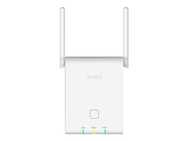 Yealink W90DM - Basestation til trådløs telefon / basestation til VoIP-telefon med opkalds-ID - DECT\GAP\CAT-iq - 3-vejs opkaldskapacitet - SIP, SIP
