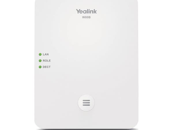 Yealink W80B - Basestation til trådløs telefon / basestation til VoIP-telefon med opkalds-ID - IP-DECT\GAP - 3-vejs opkaldskapacitet - SIP, SIP v2 -