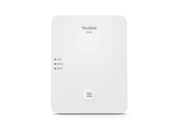 Yealink W80B - Basestation til trådløs telefon / basestation til VoIP-telefon med opkalds-ID - IP-DECT\GAP - 3-vejs opkaldskapacitet - SIP, SIP v2 -