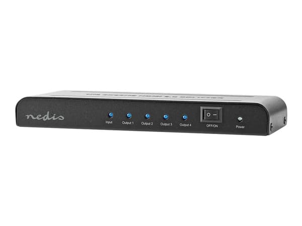 Nedis VSPL3474AT - Video/lyd-splitter - 4 x HDMI - stasjonær