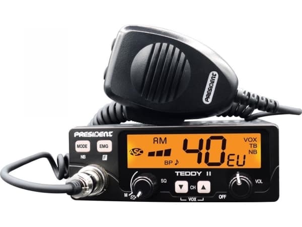 Radijas CB PRESIDENT TEDDY II+ ASC VOX 12/24V AM/FM