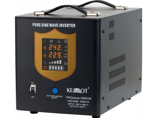 Keskeytymätön virtalähde 48V 230V 3500VA/2400W KEMOT PROsinus 3500 KEMOT PROsinus 3500