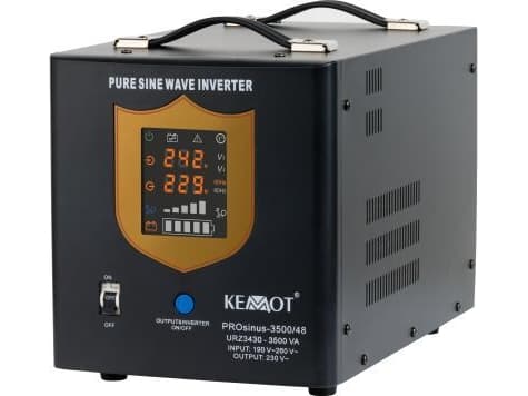 Keskeytymätön virtalähde 48V 230V 3500VA/2400W KEMOT PROsinus 3500 KEMOT PROsinus 3500