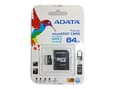 Miniatyrbild 4 av 5: ADATA Premier - Flash-minneskort (microSDXC till SD-adapter inkluderad) - 64 GB - UHS Class 1 / Class10 - mikroSDXC UHS-I