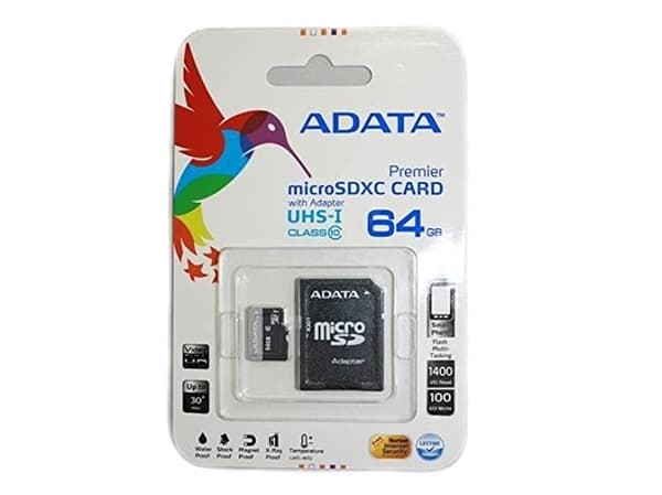 ADATA Premier - Flash-minneskort (microSDXC till SD-adapter inkluderad) - 64 GB - UHS Class 1 / Class10 - mikroSDXC UHS-I
