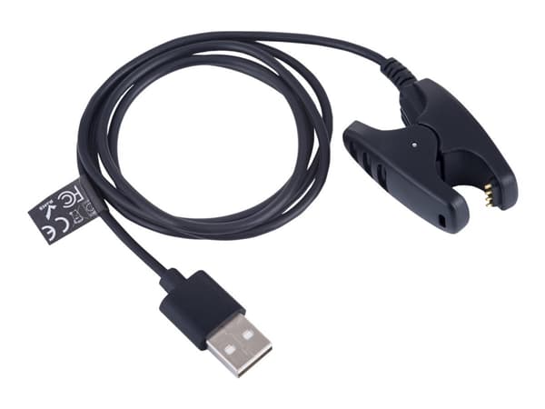 Akyga AK-SW-38 - Laddningskabel för smart klocka - USB hane handy clip - 1 m Svart