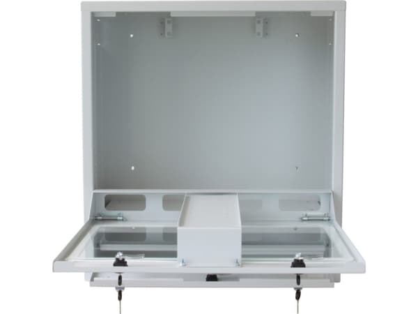 Techly ICRLIM10, Seinään asennettava laitekehikko, 1U, 28,4 kg, Harmaa