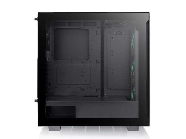 Thermaltake V Series V350 TG ARGB Air - Mid tower - ATX - genomskinlig sidopanel (härdat glas) - ingen strömförsörjning (PS2) - svart - USB/ljud