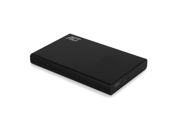 ACT AC1225 lagringsstasjon kabinett HDD/SSD kabinett svart 2,5" Sort