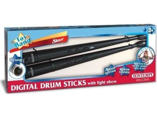 Bontempi Digital Drum Sticks with light show, Musikalsk leke, Tønne, 3 år, AA, Flerfarget