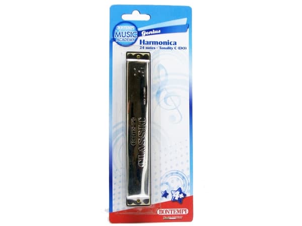 Bontempi Metal Harmonica with metal reeds, Musikalsk instrument til lek og moro, Munnspill, 6 år, Flerfarget