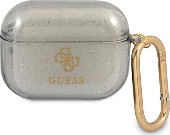 Apple AirPods Pro Guess Glitter Collection (GUAPUCG4GK) ausinių dėklas juodos spalvos
