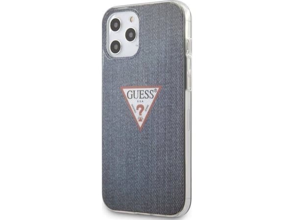 Originalt frontpaneldeksel GUESS GUHCP12LPCUJULDB for iPhone 12 PRO MAX Marineblå