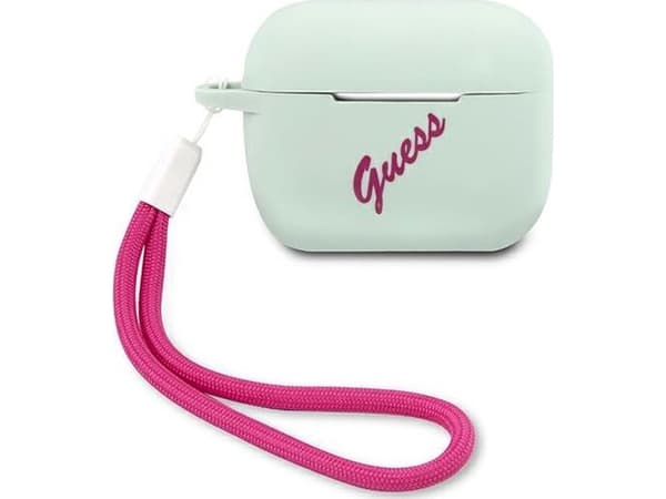 Gjett GUACAPLSVSBF AirPods Pro deksel niebieski fuksja/blå fuschia Silikon Vintage