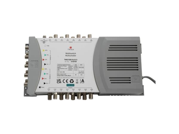 Triax TMS/CKR 9x16 S, 5 innganger, 16 utganger, 5 - 862 MHz, 950 - 2200 MHz, 10 dB, 10 dB