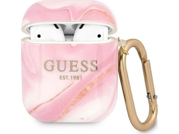 Guess GUA2UNMP AirPods cover pink Marble Collection