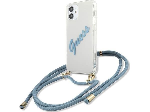 Dėklas Guess GUHCP12SCRTVSBL iPhone 12 mini 5,4" mėlynas/mėlynas hardt deksel Script Vintage