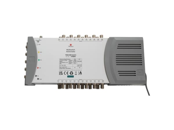 Triax 318605, 5 innganger, 24 utganger, 950 - 2200 MHz, 47 - 694 MHz, 1.0, 2.0, 180 - 264 V