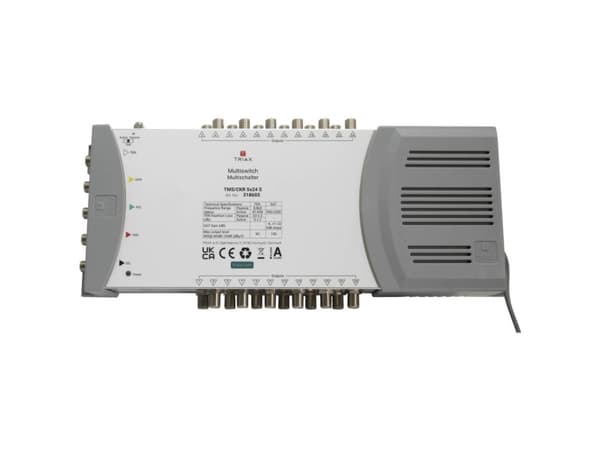 Triax 318605, 5 innganger, 24 utganger, 950 - 2200 MHz, 47 - 694 MHz, 1.0, 2.0, 180 - 264 V