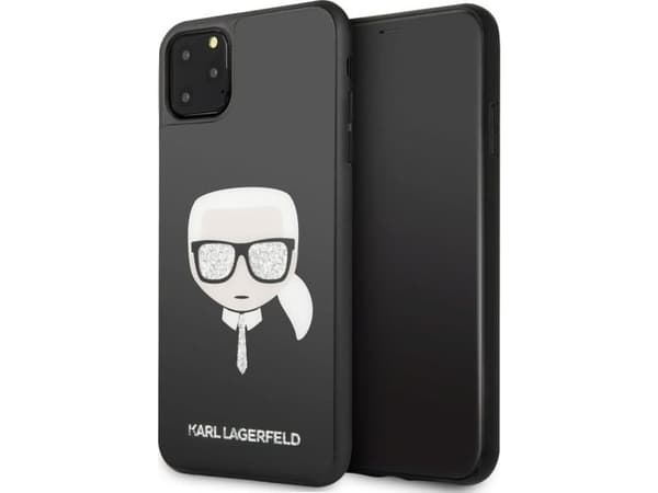 Karl Lagerfeld KLHCN65DLHBK iPhone 11Pro Max black Iconic Glitter Karl`s Head