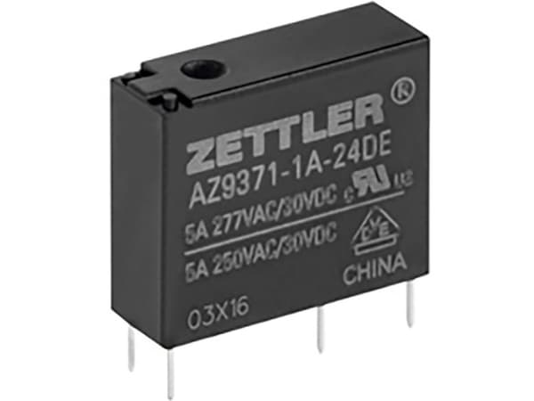 Zettler Electronics Az9371-1a-24de Printed Relay 24 V/Dc 5 A 1x No 1 Pcs