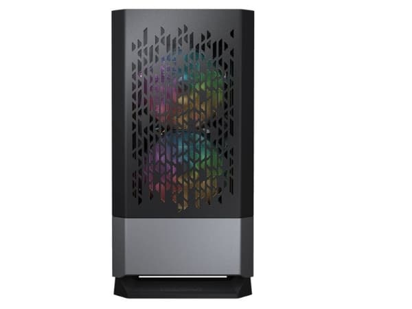 Cougar MG140 Air RGB, Mini Tower, PC, Musta, mikro ATX, Mini-ITX, Sininen, Vihreä, Punainen, Selkä, Etu