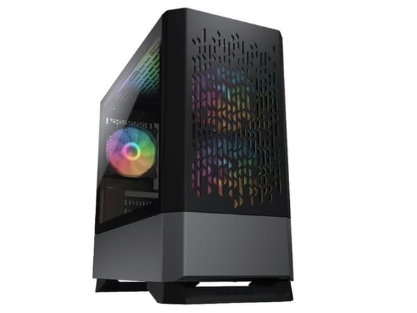 Cougar MG140 Air RGB, Mini Tower, PC, Musta, mikro ATX, Mini-ITX, Sininen, Vihreä, Punainen, Selkä, Etu musta