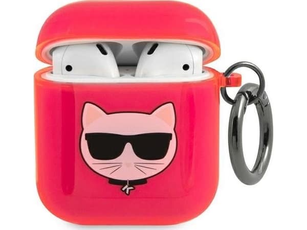 Karl Lagerfeld KLA2UCHFP AirPods-skydd rosa/pink Choupette