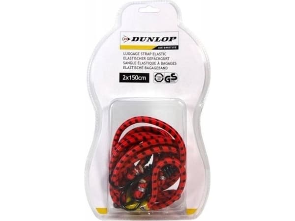 Dunlop - Bagasjestropper 2x150 cm (rød)