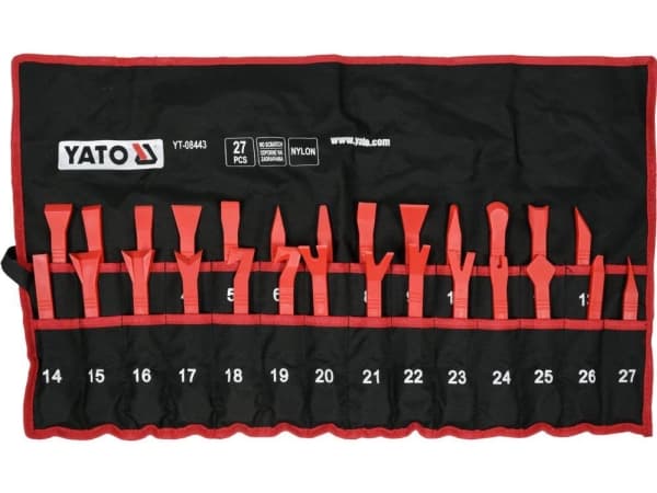 Yato YT-08443, Upholstery remover tool, Rød, Nylon, 27 stykker