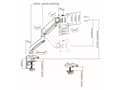 Pikkukuva 3 / 5: Monitoriteline 17-32" ERGO OFFICE ER-447 kaasujousella Hopea