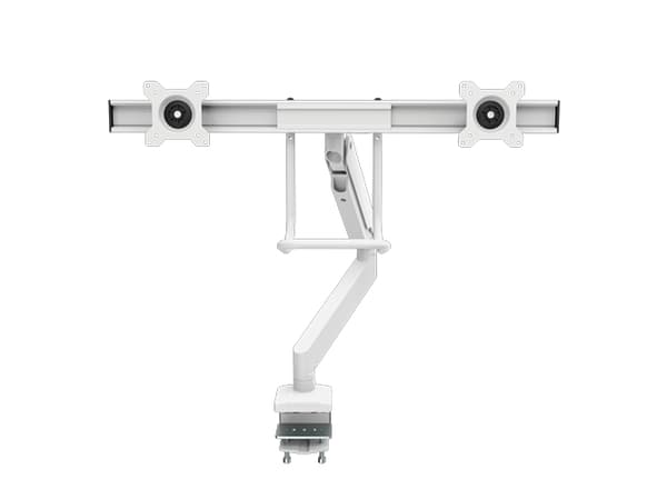 Fellowes Eppa - Monteringssett (skrivebordsklemmemontering, kausemontering, 2 gassfjærer, 2 skjermarmer, 2 VESA-plater) - for 2 skjermer - hvit, RAL