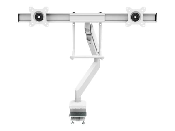 Fellowes Eppa - Monteringssett (skrivebordsklemmemontering, kausemontering, 2 gassfjærer, 2 skjermarmer, 2 VESA-plater) - for 2 skjermer - hvit, RAL Hvit