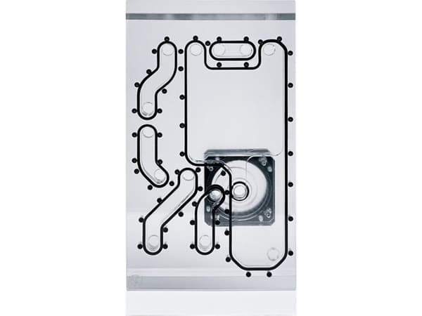 Stealkey Customs Stealkey Customs Lian Li O11D Mini Front MK2 D5 Distroplate - Akryl - hvit